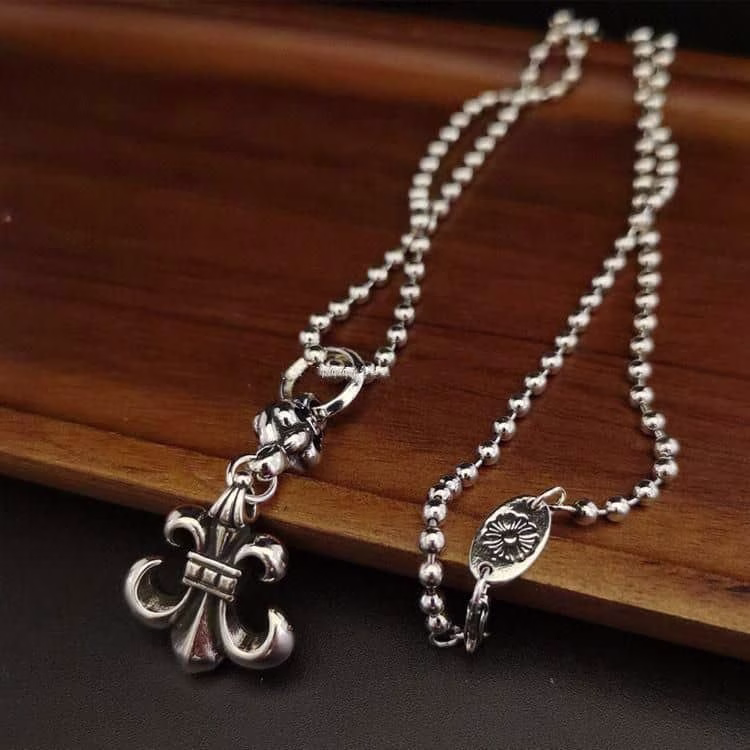 Chrome Hearts Necklace Fleur de Lis Pendant Chrome Hearts Necklace Fleur de Lis Pendant